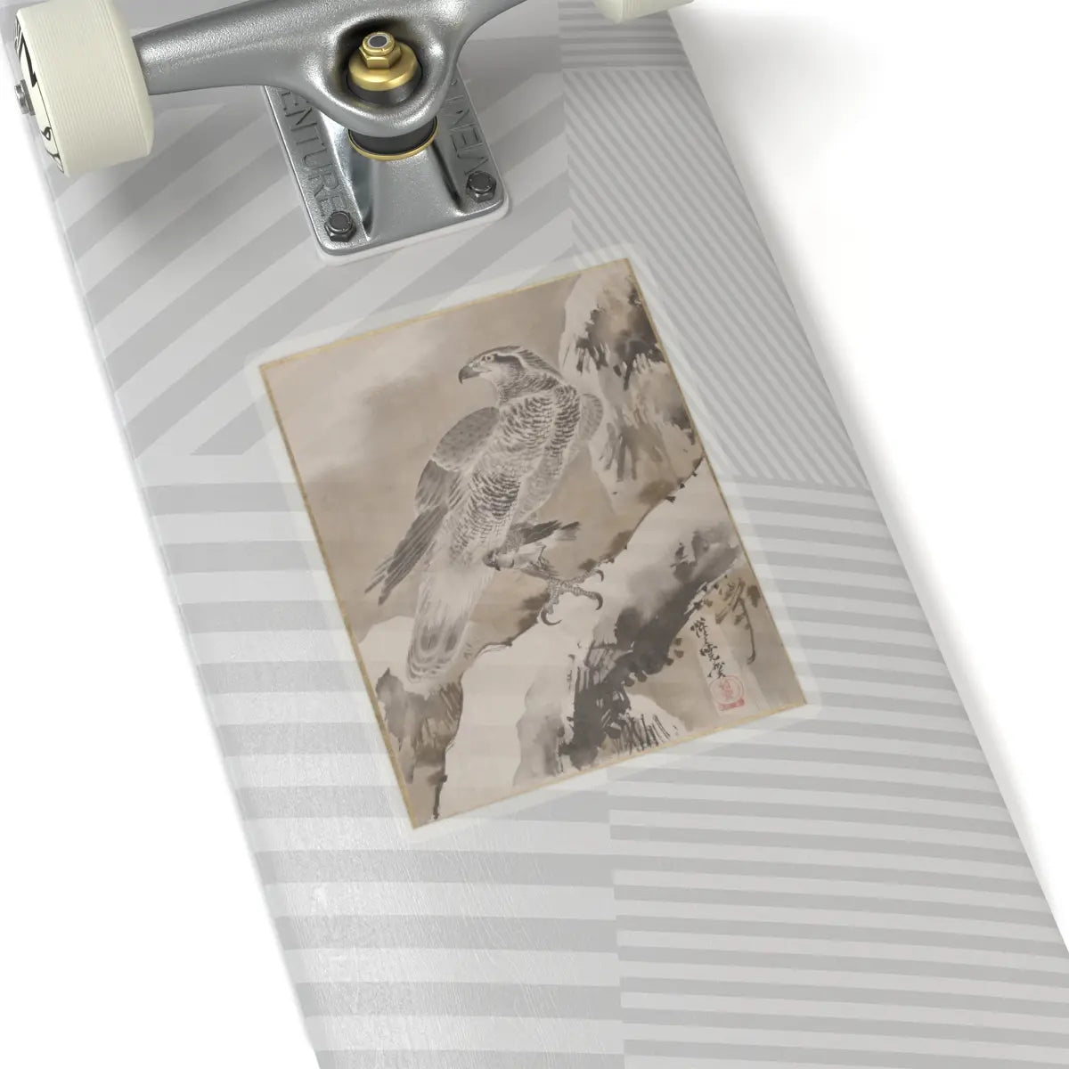 Kawanabe Kyōsai 河鍋暁斎 - Eagle Holding Small Bird - ca. 1887 - STICKER Vinyl Kiss-Cut Decal