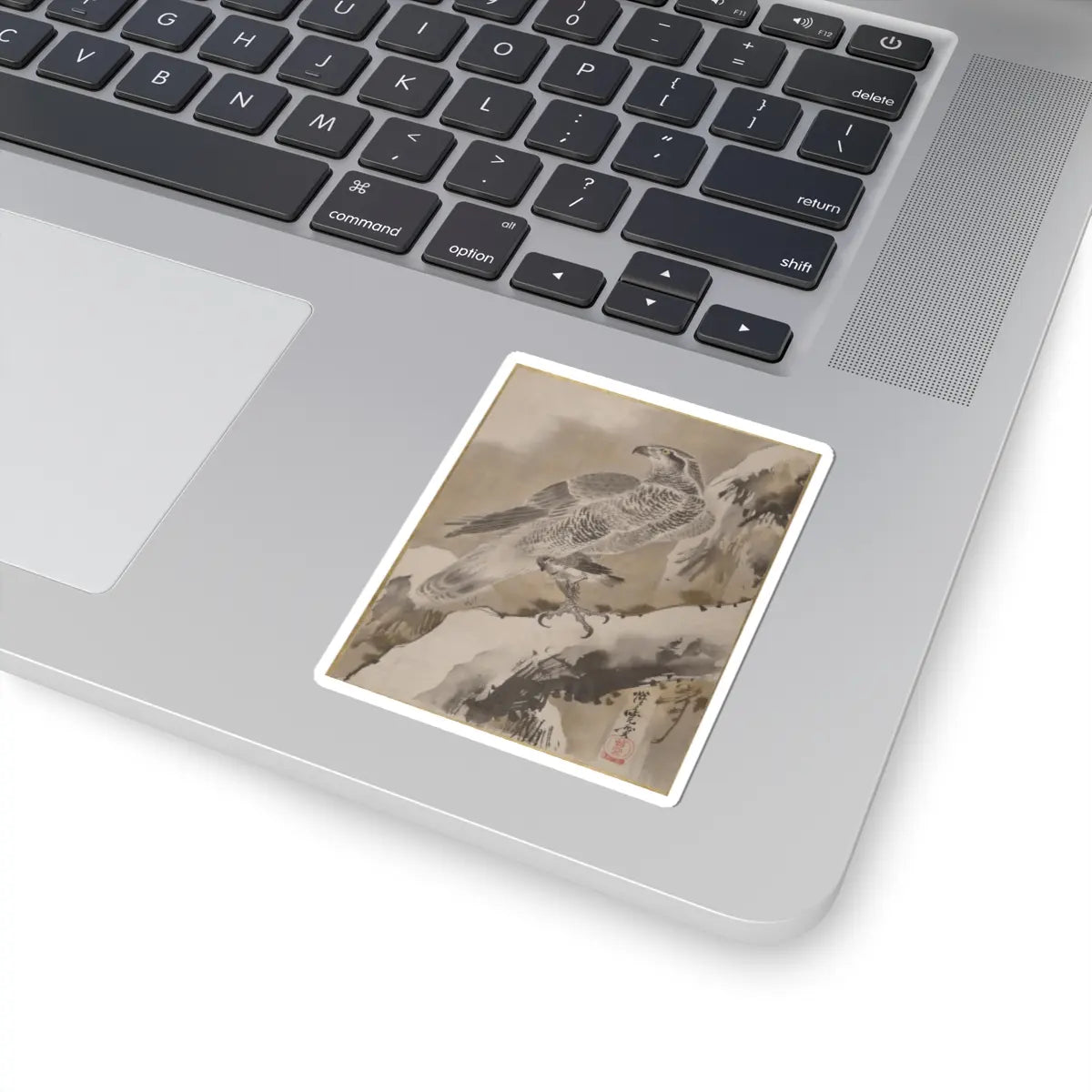 Kawanabe Kyōsai 河鍋暁斎 - Eagle Holding Small Bird - ca. 1887 - STICKER Vinyl Kiss-Cut Decal