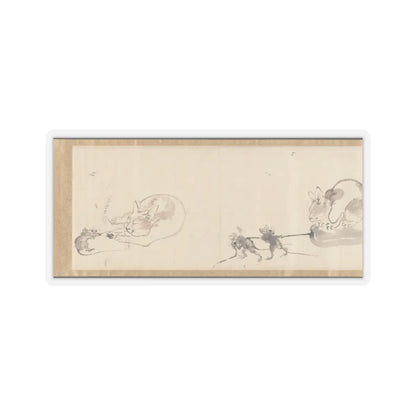 Kawanabe Kyōsai 河鍋暁斎 - Frolicking Figures and Animals - 19th century v12 - STICKER Vinyl Kiss-Cut Decal
