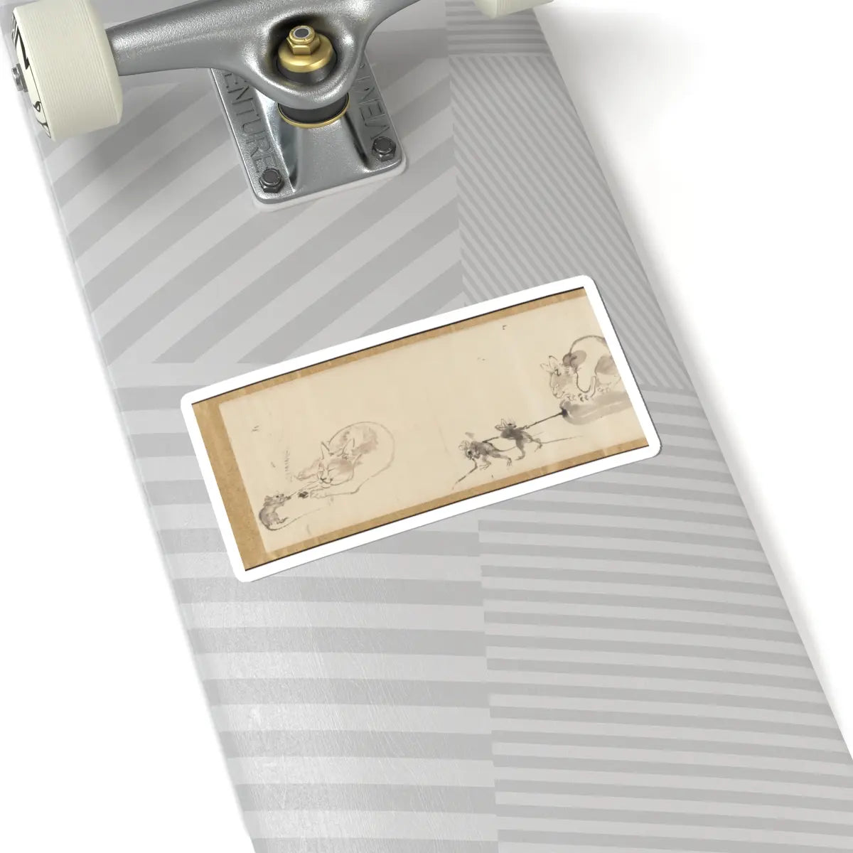 Kawanabe Kyōsai 河鍋暁斎 - Frolicking Figures and Animals - 19th century v12 - STICKER Vinyl Kiss-Cut Decal