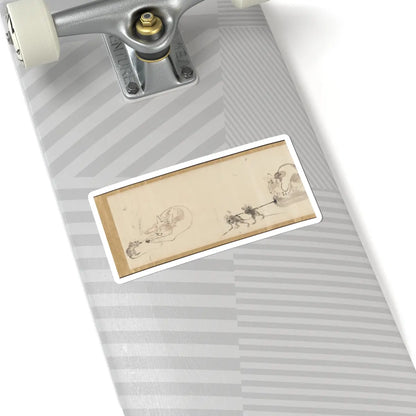 Kawanabe Kyōsai 河鍋暁斎 - Frolicking Figures and Animals - 19th century v12 - STICKER Vinyl Kiss-Cut Decal
