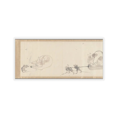 Kawanabe Kyōsai 河鍋暁斎 - Frolicking Figures and Animals - 19th century v12 - STICKER Vinyl Kiss-Cut Decal