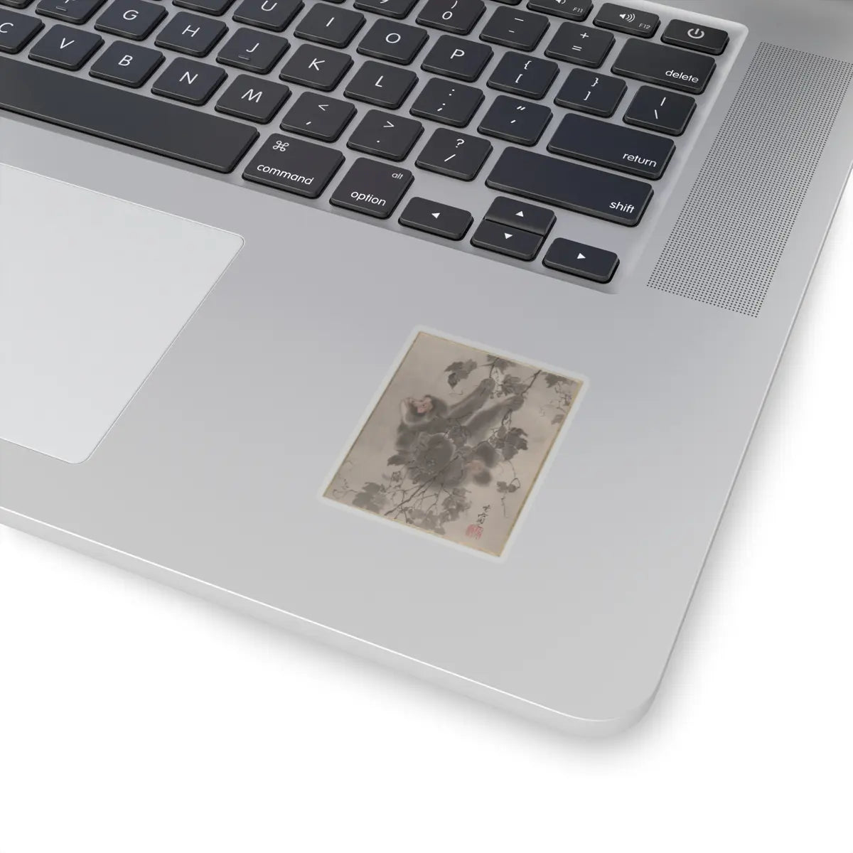 Kawanabe Kyōsai 河鍋暁斎 - Monkey Hanging from Grapevines - ca. 1887 - STICKER Vinyl Kiss-Cut Decal