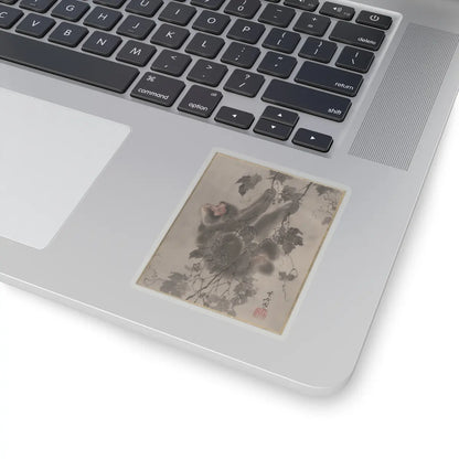 Kawanabe Kyōsai 河鍋暁斎 - Monkey Hanging from Grapevines - ca. 1887 - STICKER Vinyl Kiss-Cut Decal