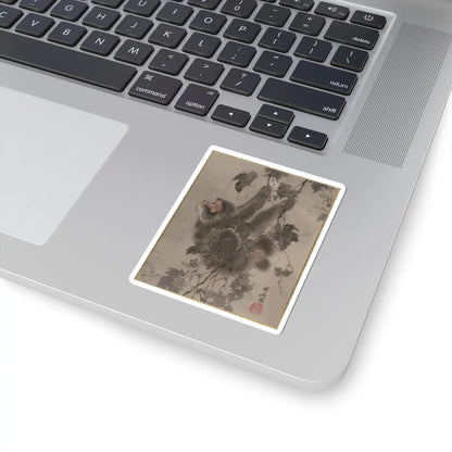 Kawanabe Kyōsai 河鍋暁斎 - Monkey Hanging from Grapevines - ca. 1887 - STICKER Vinyl Kiss-Cut Decal