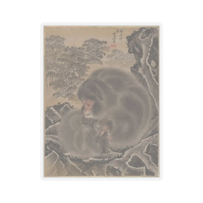 Kawanabe Kyōsai 河鍋暁斎 - Monkeys - March 1888 - STICKER Vinyl Kiss-Cut Decal