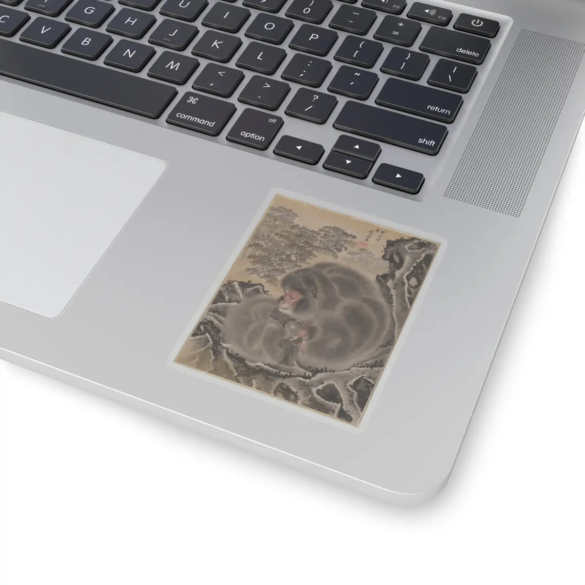 Kawanabe Kyōsai 河鍋暁斎 - Monkeys - March 1888 - STICKER Vinyl Kiss-Cut Decal