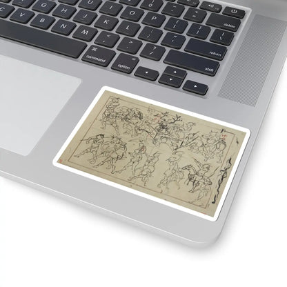 Kawanabe Kyōsai 河鍋暁斎 - Preliminary Drawings of Demons - late 19th century - STICKER Vinyl Kiss-Cut Decal