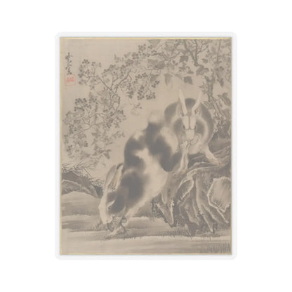 Kawanabe Kyōsai 河鍋暁斎 - Rabbits - ca. 1887 - STICKER Vinyl Kiss-Cut Decal