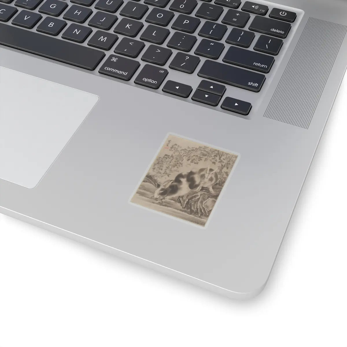 Kawanabe Kyōsai 河鍋暁斎 - Rabbits - ca. 1887 - STICKER Vinyl Kiss-Cut Decal