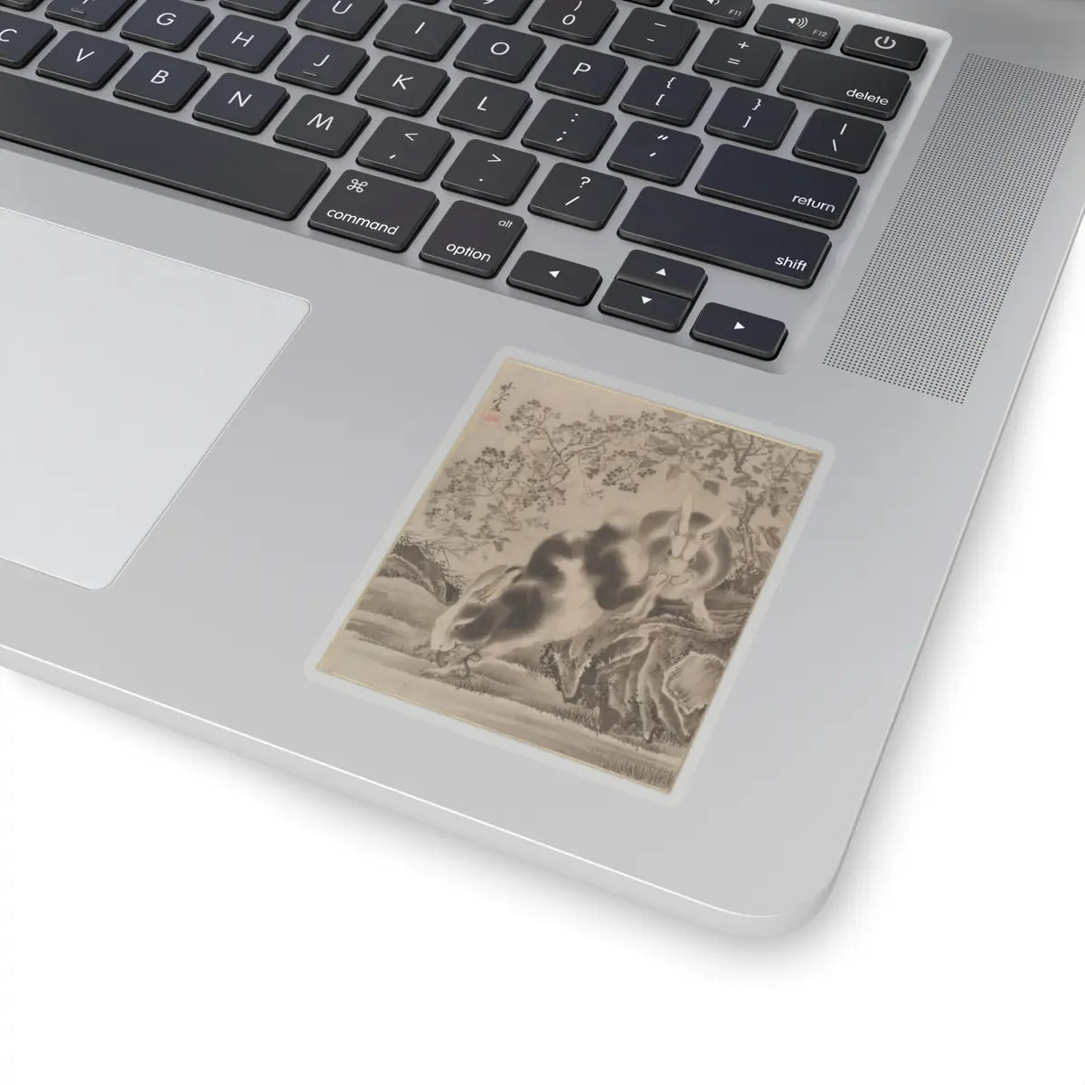 Kawanabe Kyōsai 河鍋暁斎 - Rabbits - ca. 1887 - STICKER Vinyl Kiss-Cut Decal