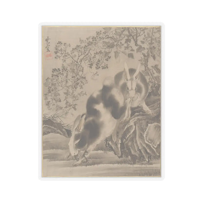 Kawanabe Kyōsai 河鍋暁斎 - Rabbits - ca. 1887 - STICKER Vinyl Kiss-Cut Decal