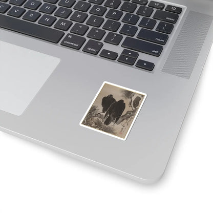 Kawanabe Kyōsai 河鍋暁斎 - Two Crows on a Pine Branch - ca. 1887 - STICKER Vinyl Kiss-Cut Decal