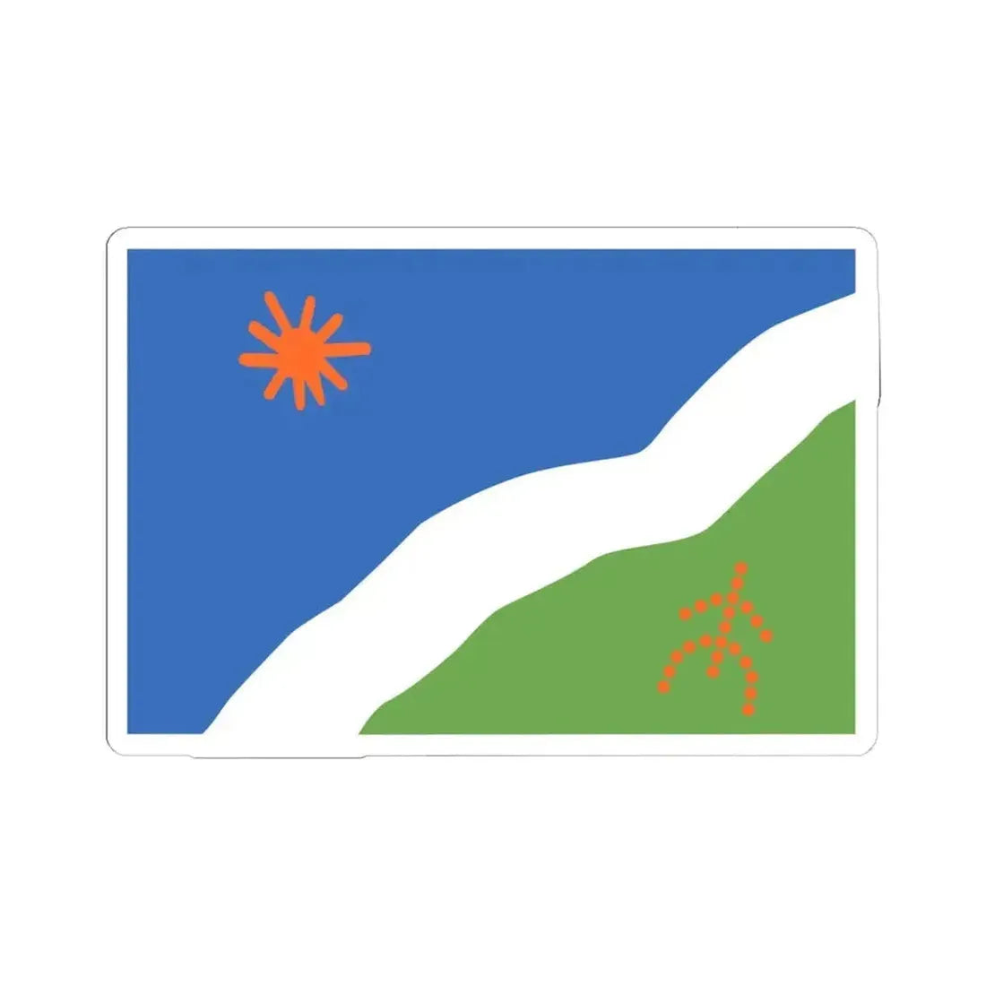 Kawesqar-flag (Chile) STICKER Vinyl Kiss-Cut Decal 6 Inch White - The Sticker Space