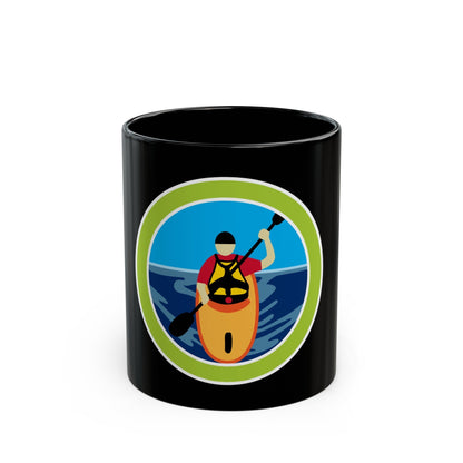 Kayaking (Boy Scout Merit Badge) Black Coffee Mug-11oz-The Sticker Space