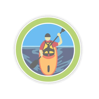 Kayaking (Boy Scout Merit Badge) STICKER Vinyl Kiss-Cut Decal 4 Inch Transparent - The Sticker Space