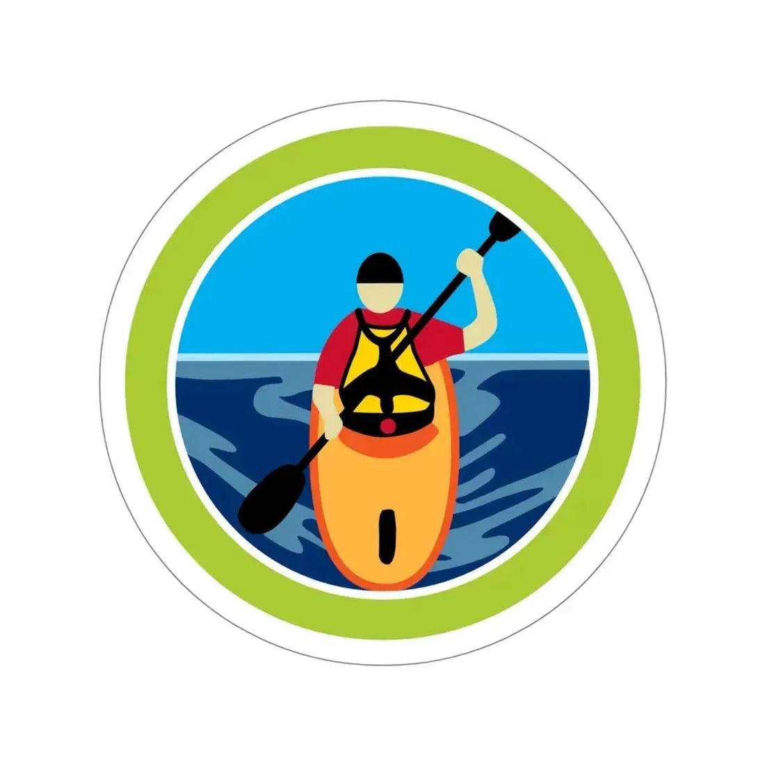 Kayaking (Boy Scouts Merit Badge) STICKER Vinyl Die-Cut Decal 5 Inch - The Sticker Space