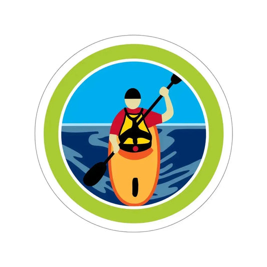 Kayaking (Boy Scouts Merit Badge) STICKER Vinyl Die-Cut Decal 6 Inch - The Sticker Space