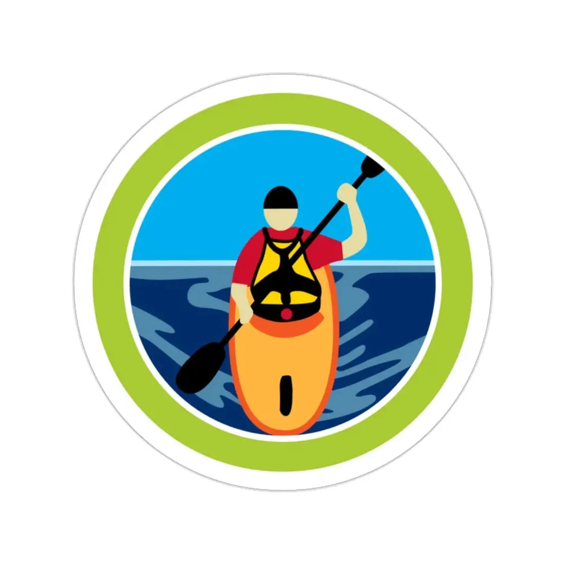 Kayaking (Boy Scouts Merit Badge) STICKER Vinyl Die-Cut Decal - The Sticker Space