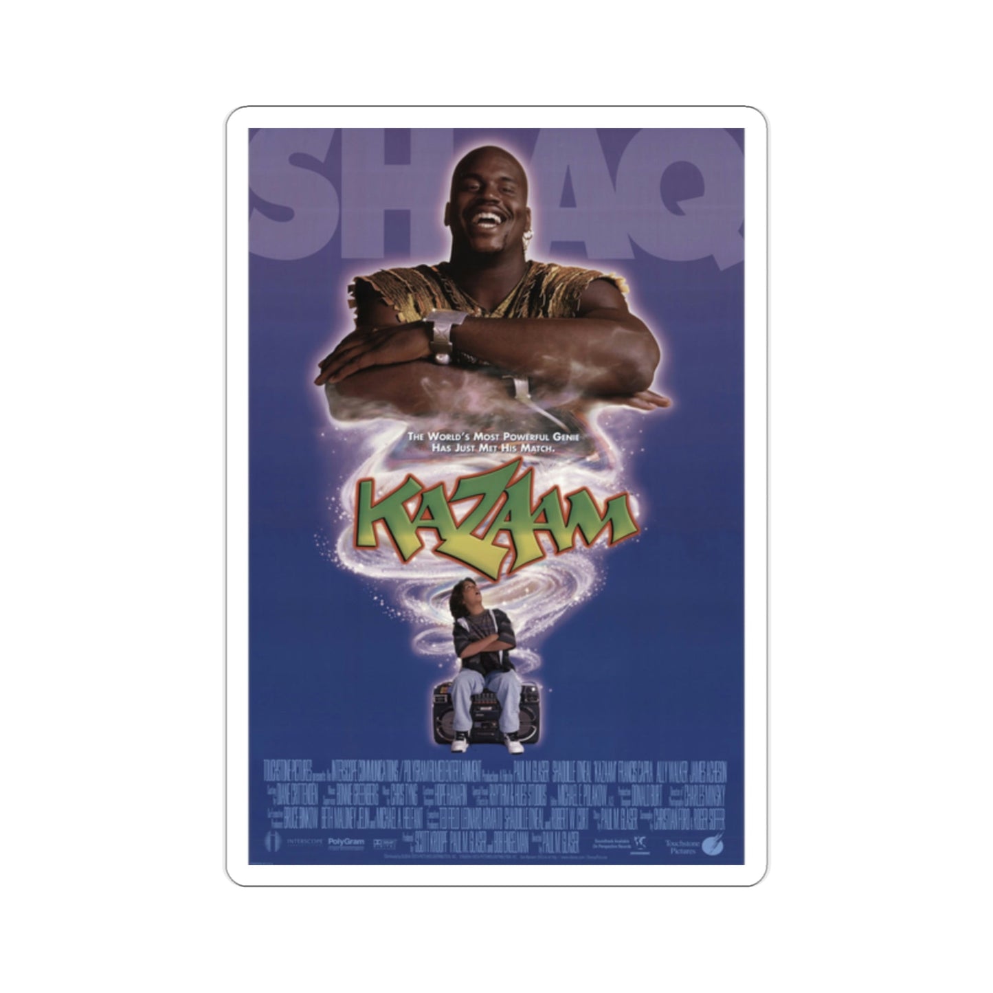 Kazaam 1996 Movie Poster STICKER Vinyl Die-Cut Decal-2 Inch-The Sticker Space