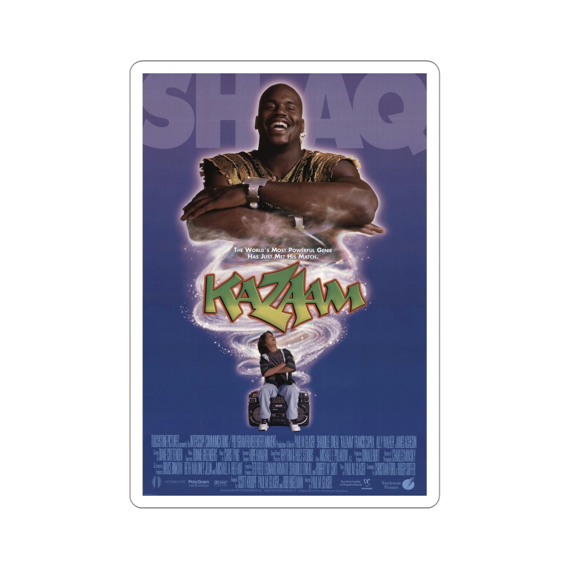 Kazaam 1996 Movie Poster STICKER Vinyl Die-Cut Decal-4 Inch-The Sticker Space