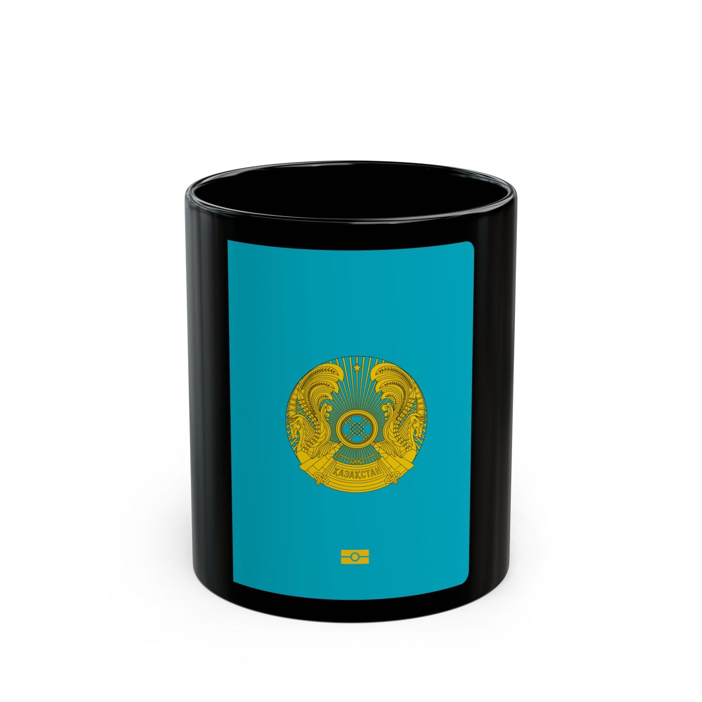 Kazakh Passport - Black Coffee Mug