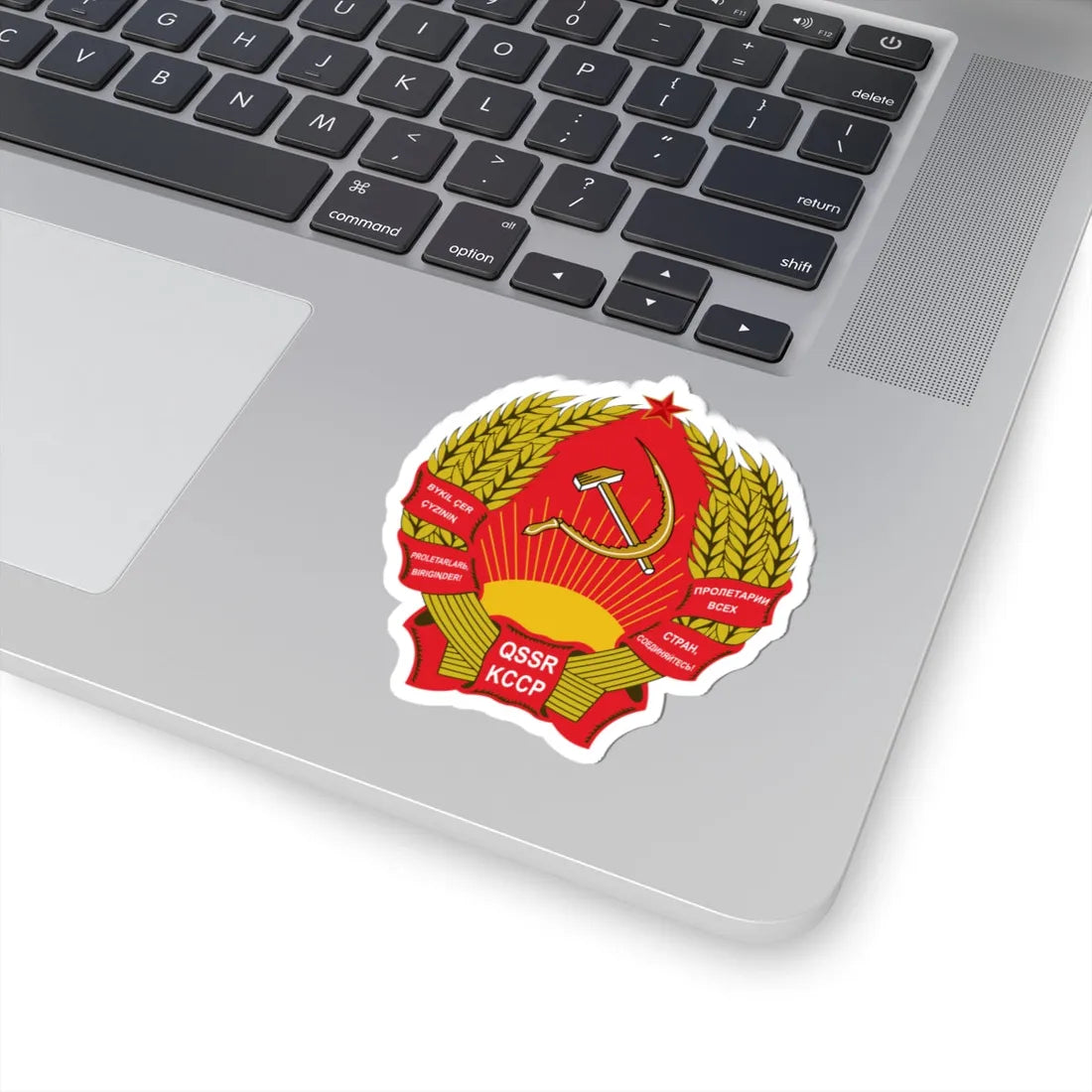 Kazakh SSR emblem 1936-37 (Soviet Union) (Coat of Arms) STICKER Vinyl Kiss-Cut Decal - The Sticker Space