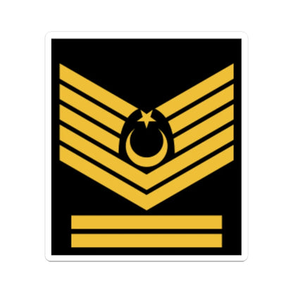 Kıdemli Başçavuş rütbe (Turkey) (Military Rank) STICKER Vinyl Kiss-Cut Decal 3 Inch White - The Sticker Space