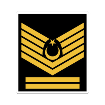 Kıdemli Başçavuş rütbe (Turkey) (Military Rank) STICKER Vinyl Kiss-Cut Decal 4 Inch White - The Sticker Space