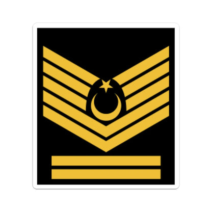 Kıdemli Başçavuş rütbe (Turkey) (Military Rank) STICKER Vinyl Kiss-Cut Decal 6 Inch White - The Sticker Space