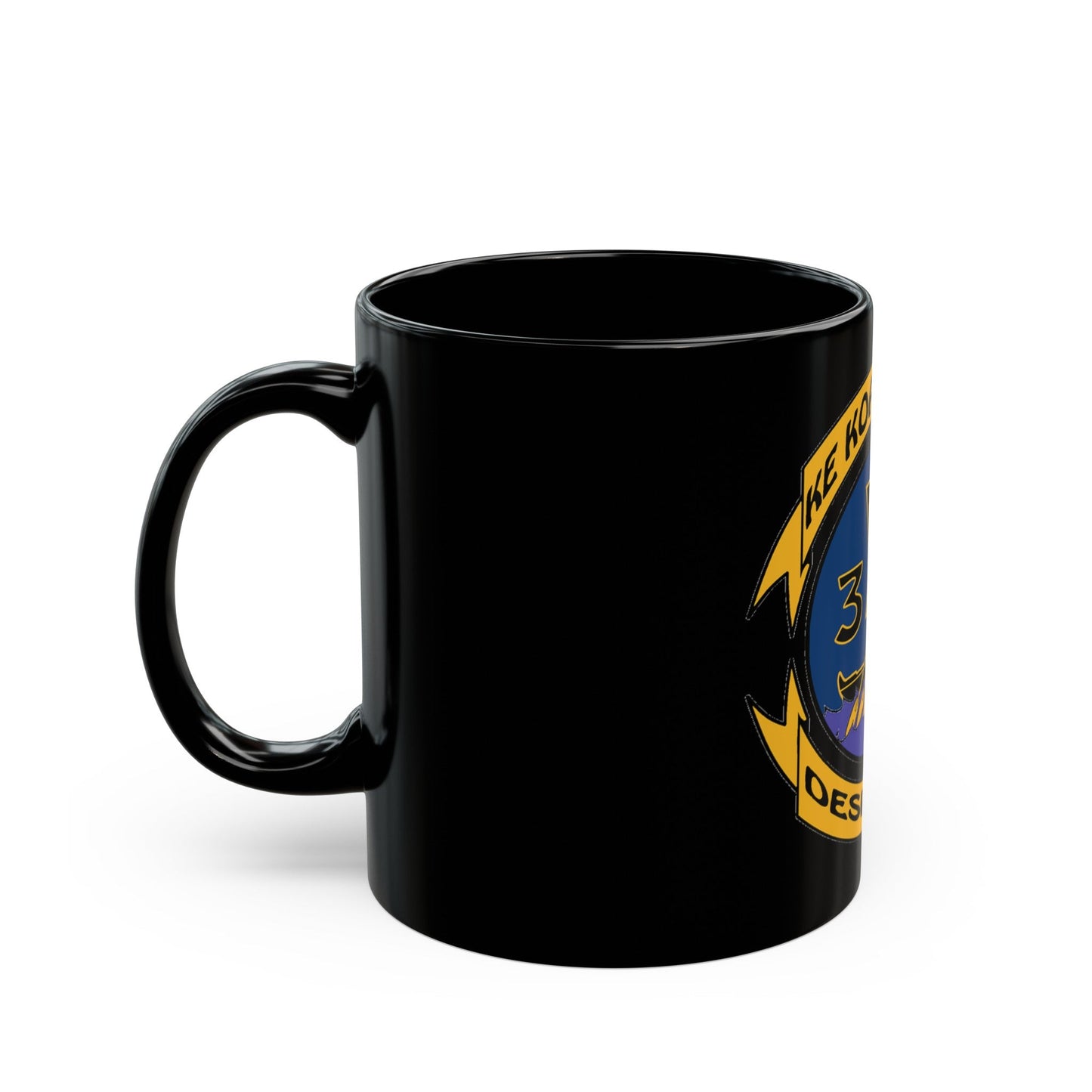 Ke Koa O Ke Kai DESRON 31 (U.S. Navy) Black Coffee Mug-The Sticker Space