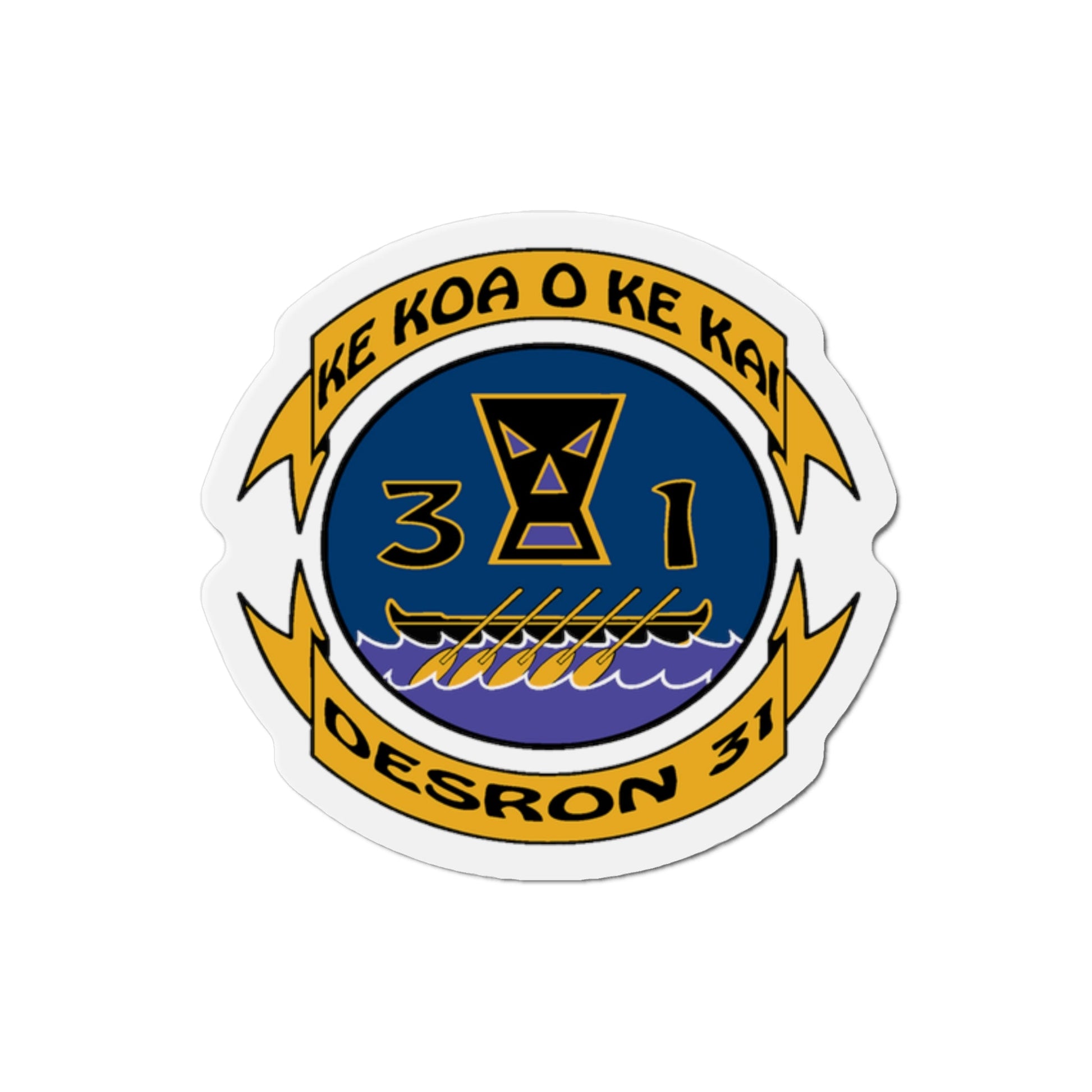 Ke Koa O Ke Kai DESRON 31 (U.S. Navy) Die-Cut Magnet-2" x 2"-The Sticker Space