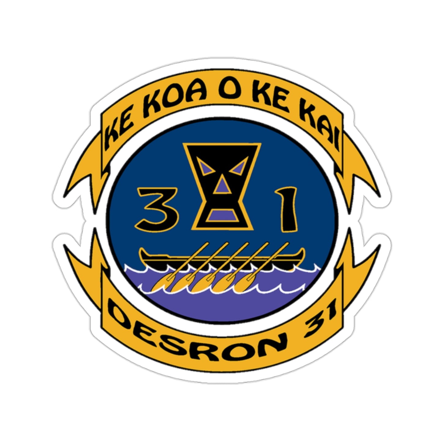 Ke Koa O Ke Kai DESRON 31 (U.S. Navy) STICKER Vinyl Die-Cut Decal-2 Inch-The Sticker Space