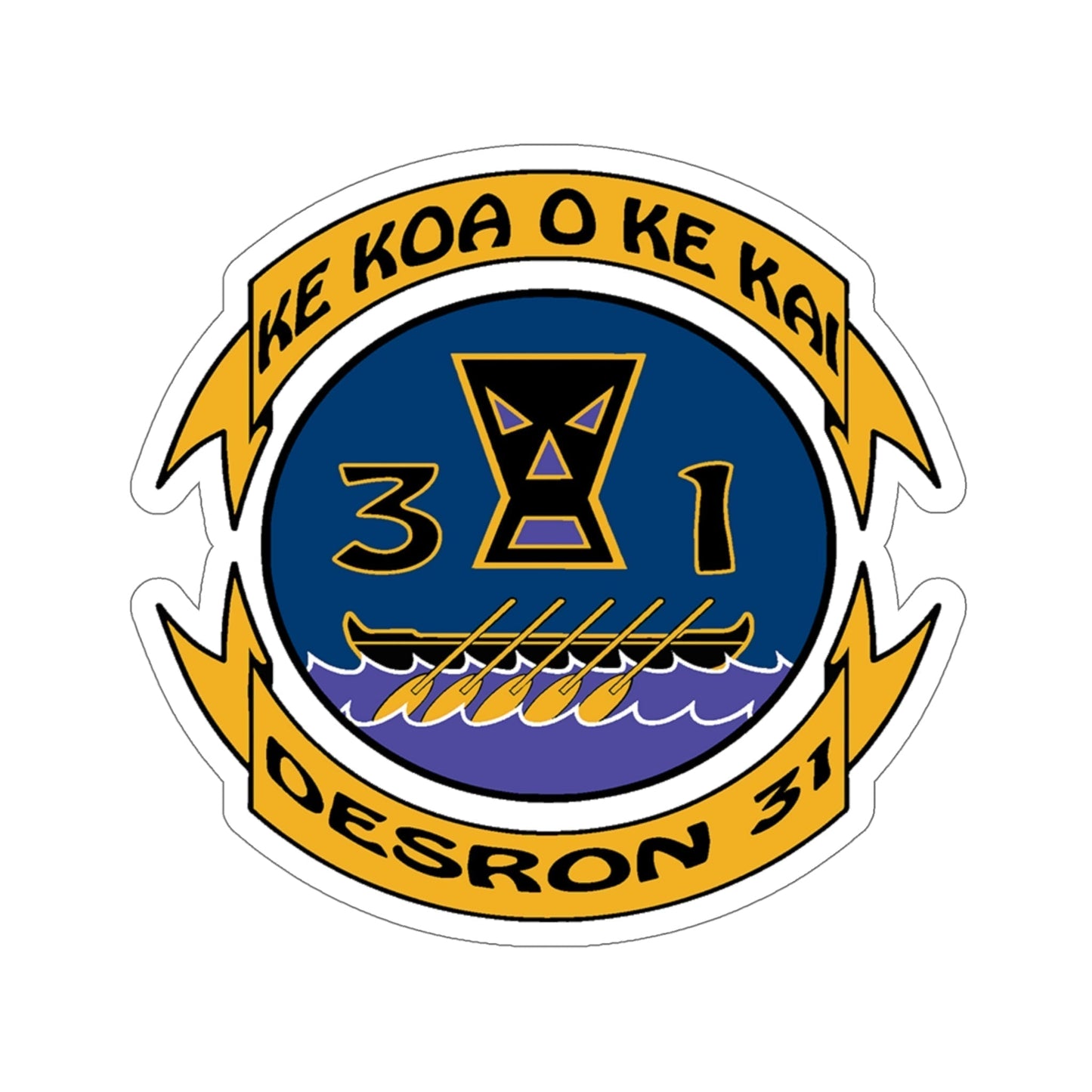 Ke Koa O Ke Kai DESRON 31 (U.S. Navy) STICKER Vinyl Die-Cut Decal-6 Inch-The Sticker Space