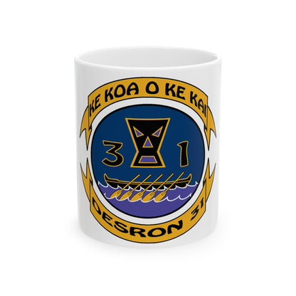 Ke Koa O Ke Kai DESRON 31 (U.S. Navy) White Coffee Mug-11oz-The Sticker Space