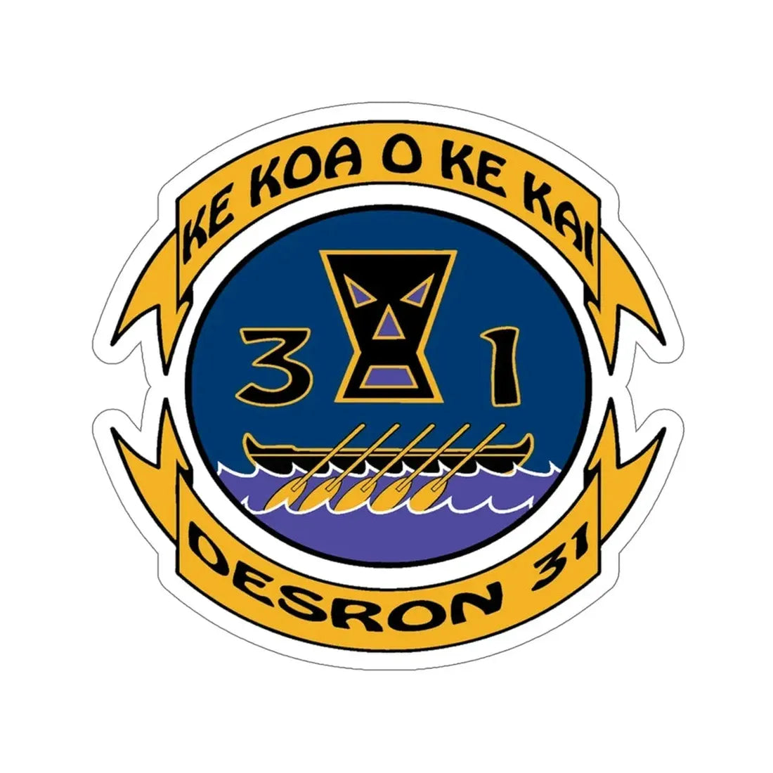 Ke Koa O Ke Kai DESRON 31 (U.S. Navy) STICKER Vinyl Die-Cut Decal - The Sticker Space