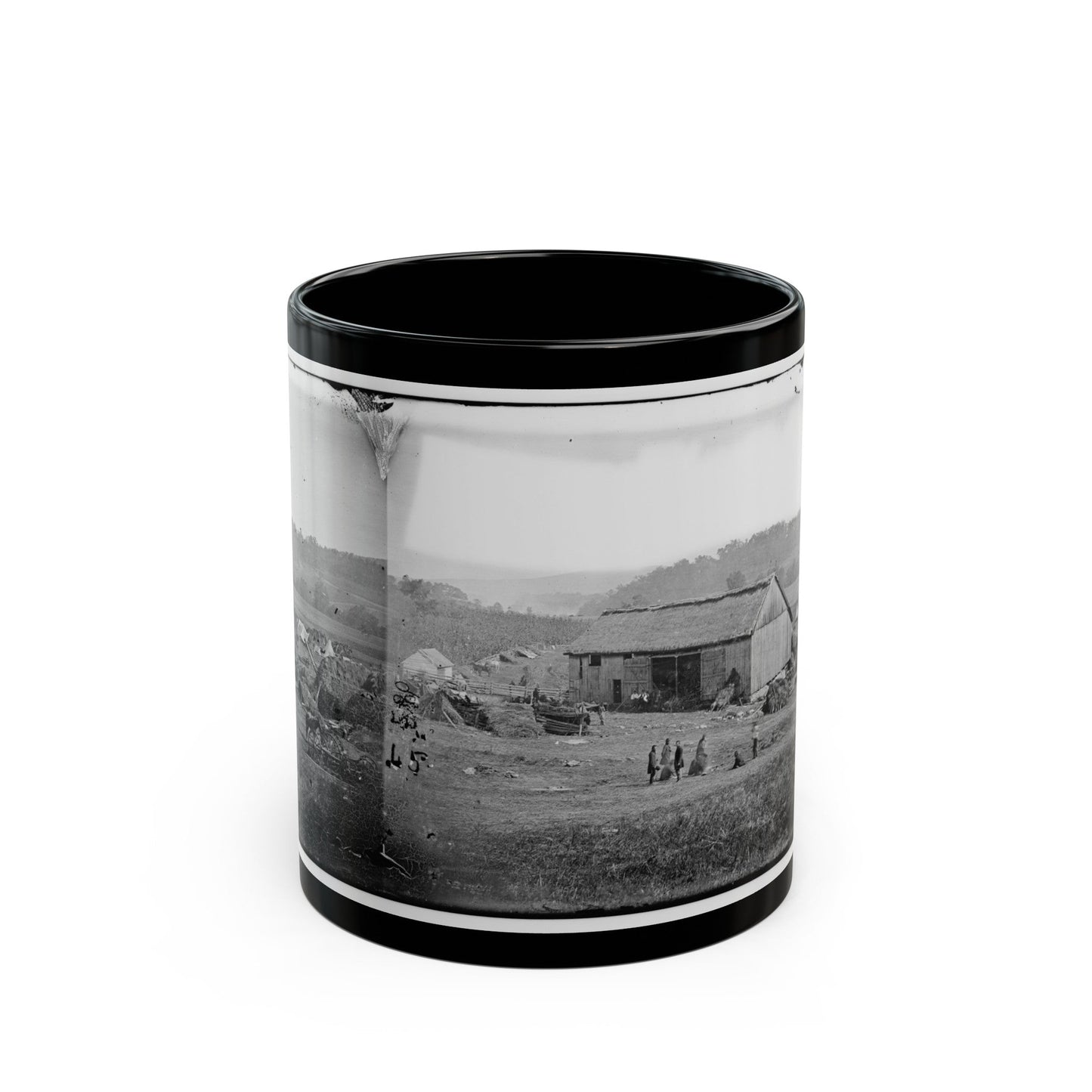 Keedysville, Md., Vicinity. Smith's Barn, Used As A Hospital After The Battle Of Antietam (U.S. Civil War) Black Coffee Mug-11oz-The Sticker Space