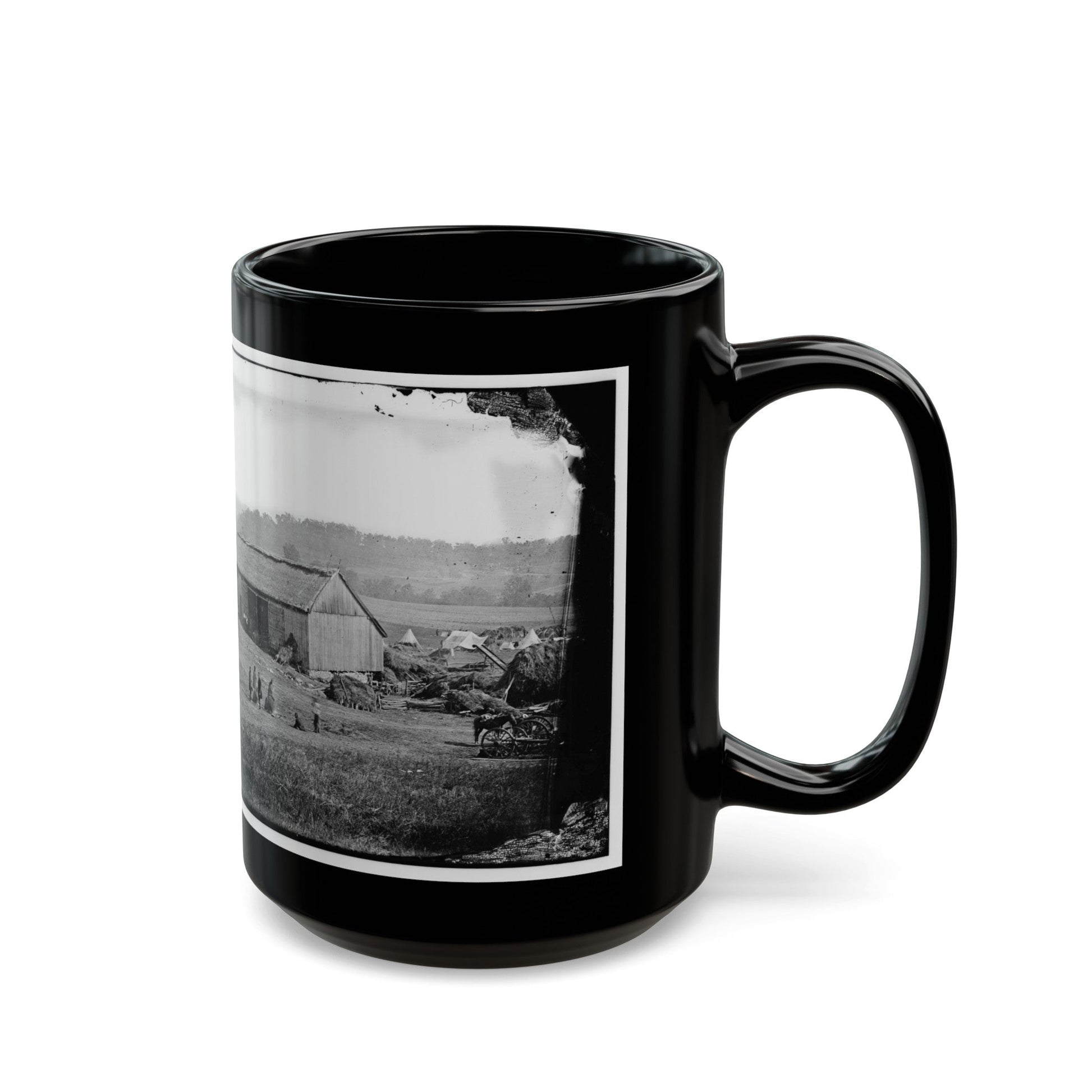 Keedysville, Md., Vicinity. Smith's Barn, Used As A Hospital After The Battle Of Antietam (U.S. Civil War) Black Coffee Mug-The Sticker Space