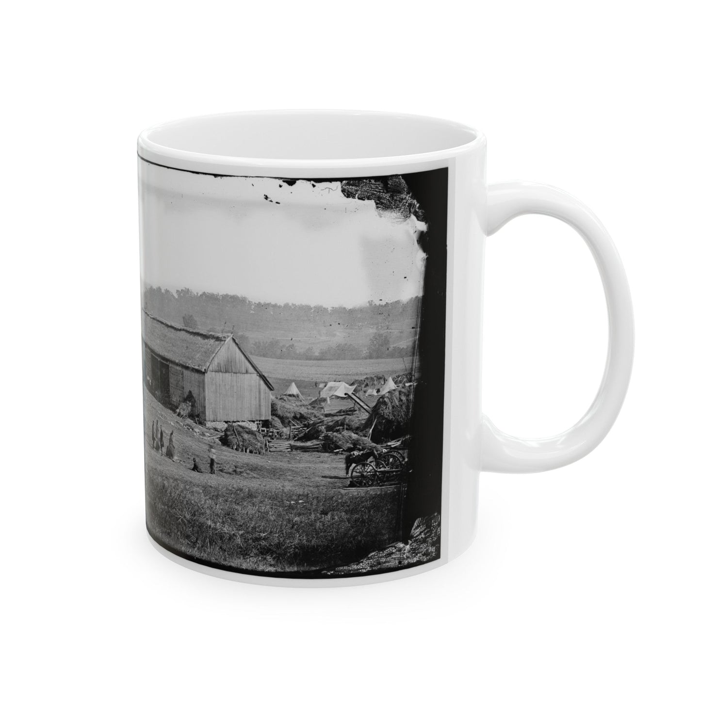 Keedysville, Md., Vicinity. Smith's Barn, Used As A Hospital After The Battle Of Antietam (U.S. Civil War) White Coffee Mug-The Sticker Space