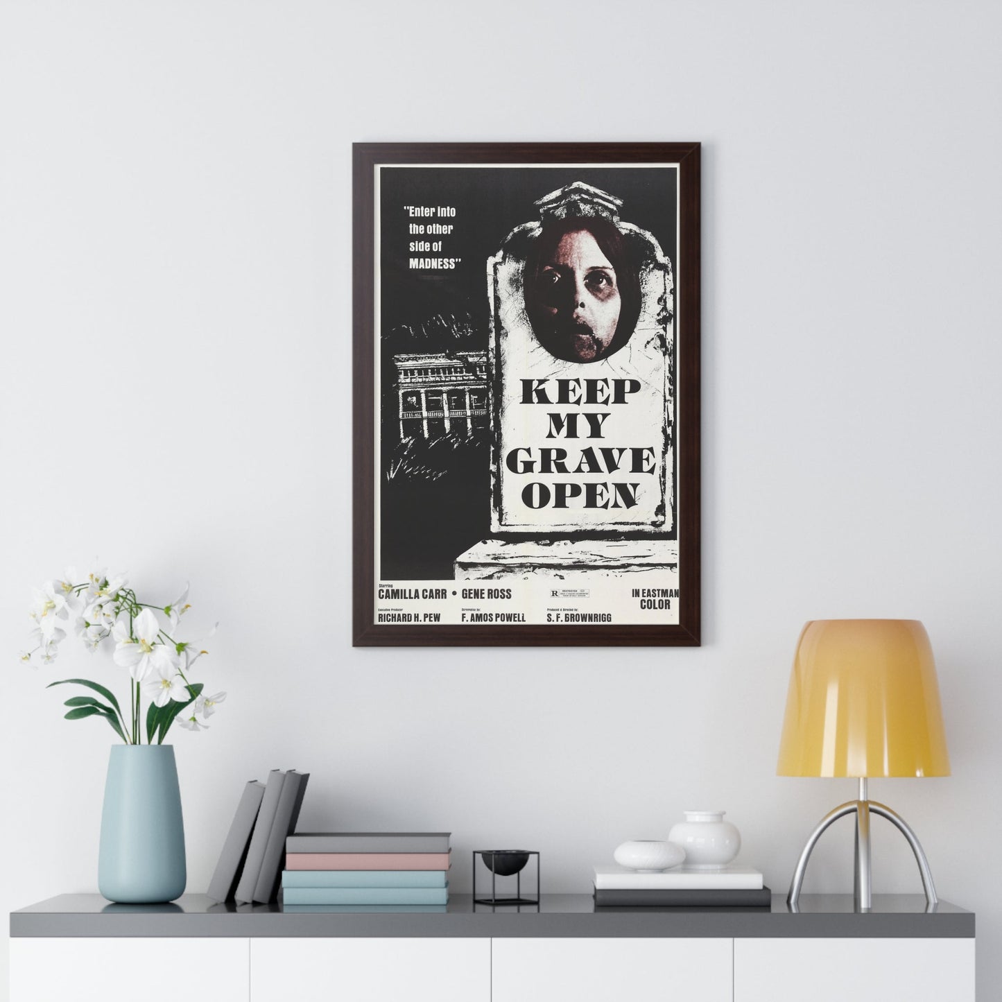 KEEP MY GRAVE OPEN 1977 - Framed Movie Poster-The Sticker Space