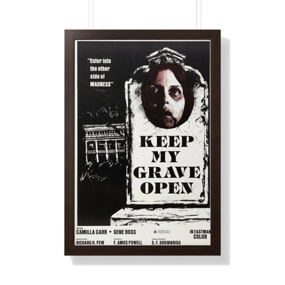 KEEP MY GRAVE OPEN 1977 - Framed Movie Poster-20" x 30"-The Sticker Space