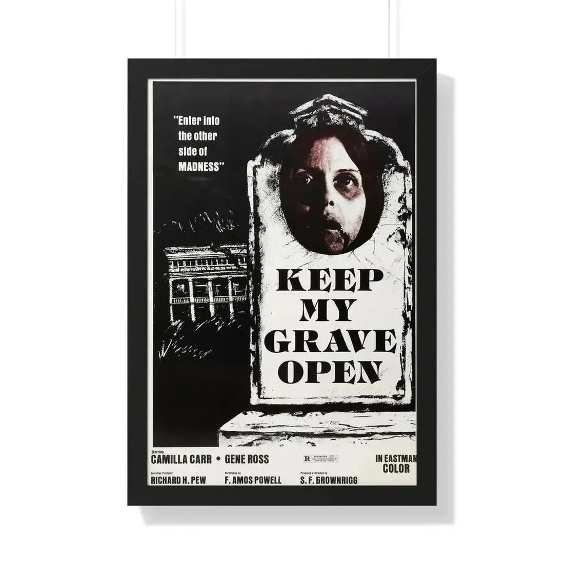KEEP MY GRAVE OPEN 1977 - Framed Movie Poster - The Sticker Space
