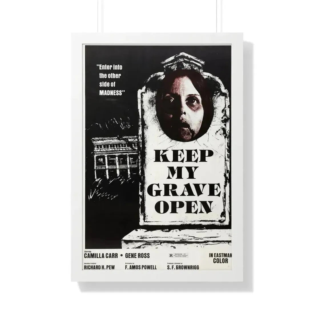 KEEP MY GRAVE OPEN 1977 - Framed Movie Poster - The Sticker Space