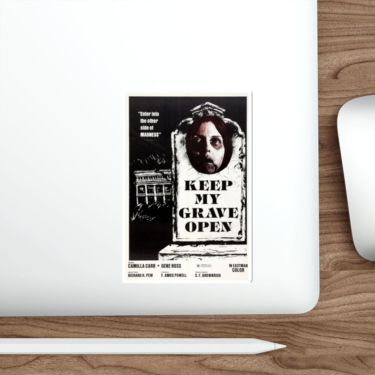 KEEP MY GRAVE OPEN 1977 Movie Poster STICKER Vinyl Die-Cut Decal-The Sticker Space