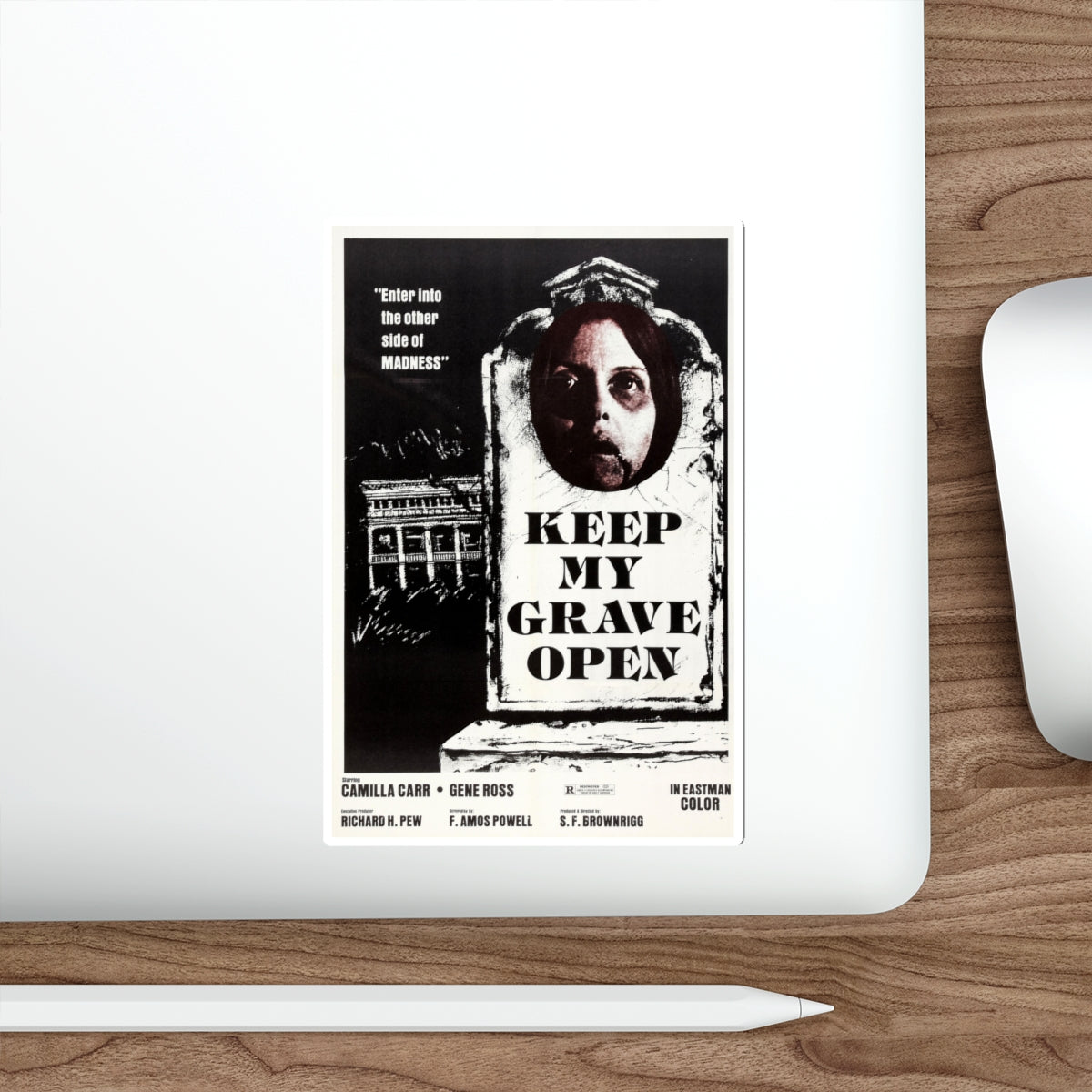 KEEP MY GRAVE OPEN 1977 Movie Poster STICKER Vinyl Die-Cut Decal-The Sticker Space