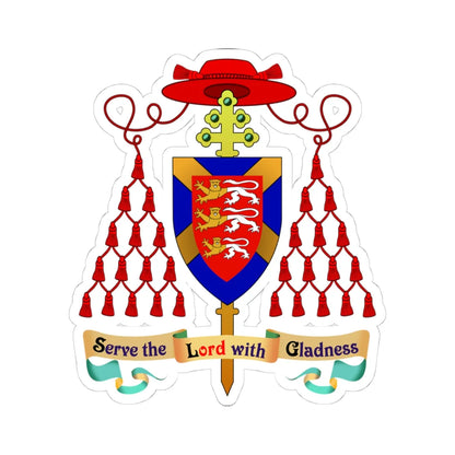 Keith Cardinal OBrien Coat of Arms (United Kingdom) (Coat of Arms) STICKER Vinyl Kiss-Cut Decal 4 Inch White - The Sticker Space