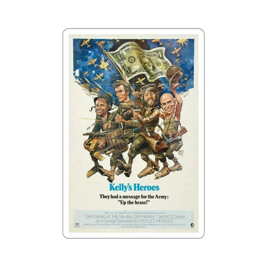 Kelly's Heroes 1970 Movie Poster STICKER Vinyl Die-Cut Decal 6 Inch - The Sticker Space