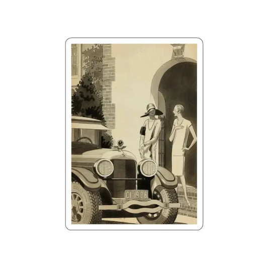 Kelly Tires ad illustration, 1926 (Magazine Illustration) STICKER Vinyl Die-Cut Decal White Die-Cut 2 Inch - The Sticker Space