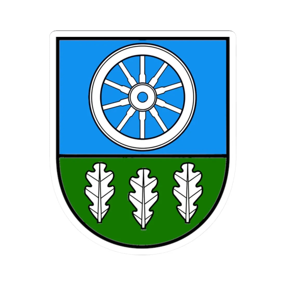 Kelmes-herbas (Lithuania) (Coat of Arms) STICKER Vinyl Kiss-Cut Decal 2 Inch White - The Sticker Space