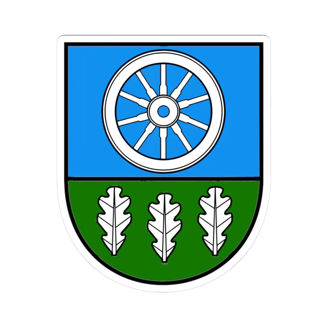 Kelmes-herbas (Lithuania) (Coat of Arms) STICKER Vinyl Kiss-Cut Decal 3 Inch White - The Sticker Space